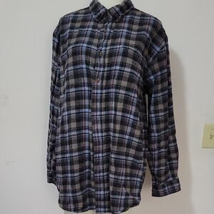 Plaid Button-Up Men's Shirt